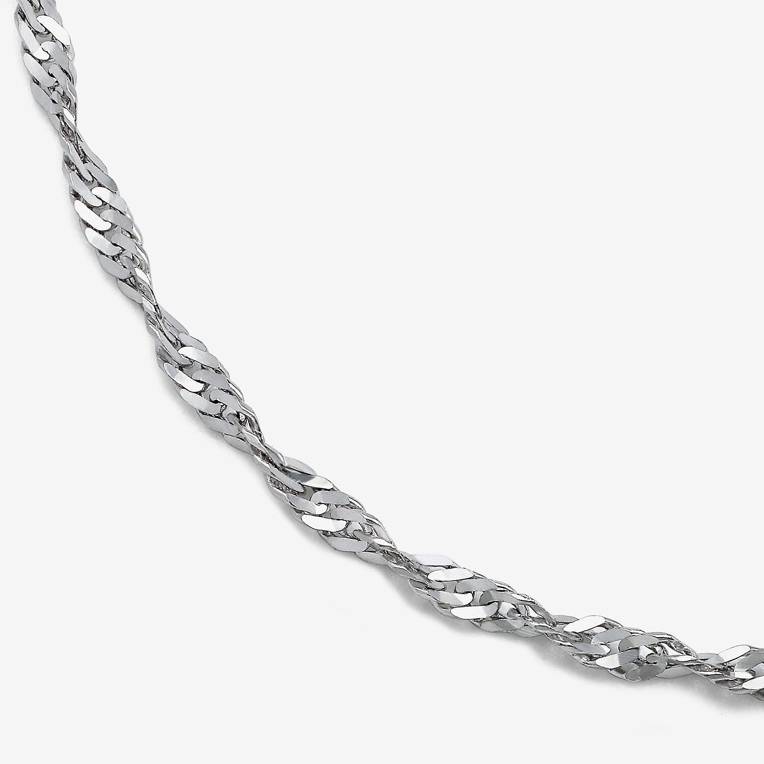 Made in Italy Womens 10K Gold Inch Singapore Chain Necklace