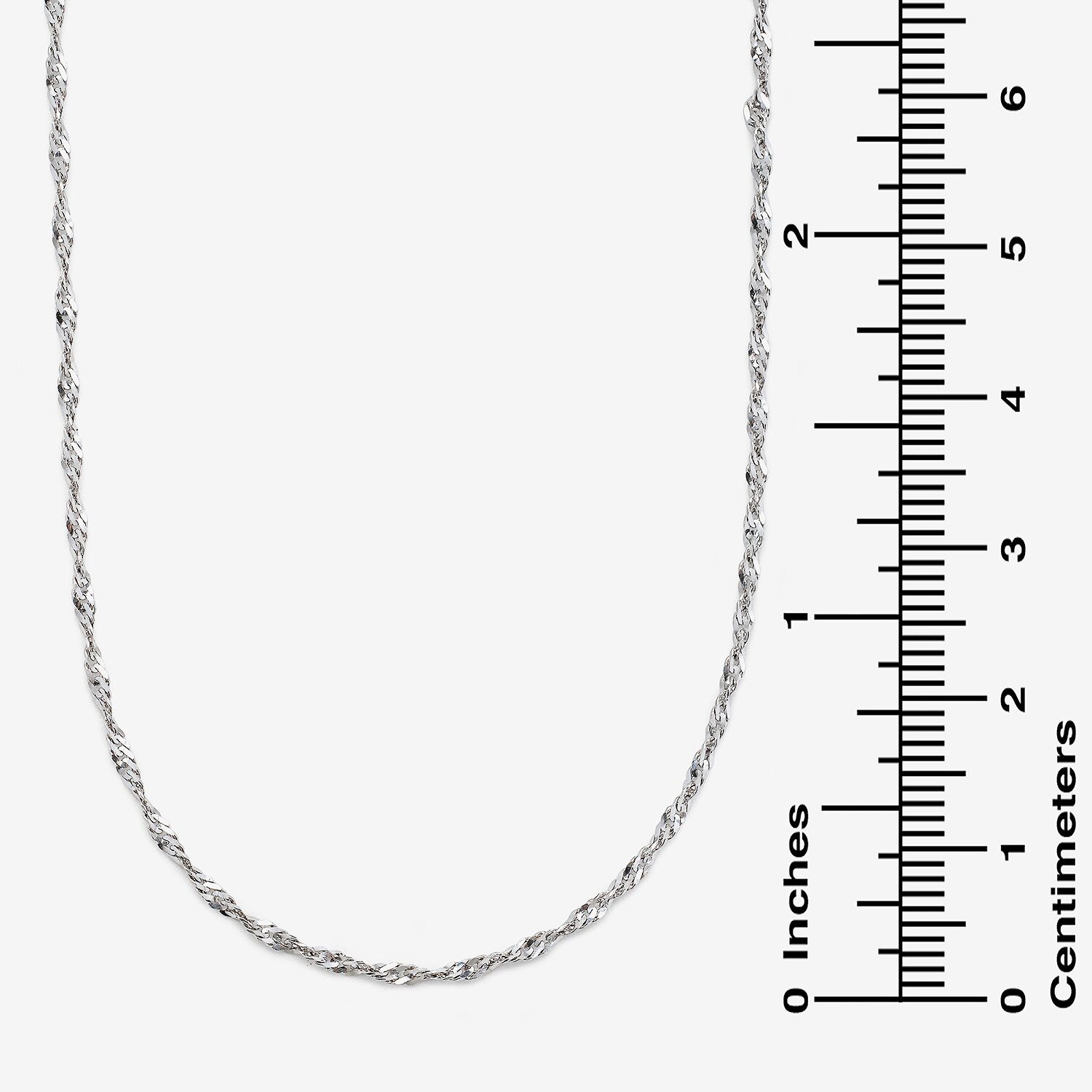 Made in Italy Womens 10K Gold Inch Singapore Chain Necklace