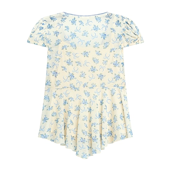 Self Esteem Big Kid Girls V Neck Short Sleeve Blouse