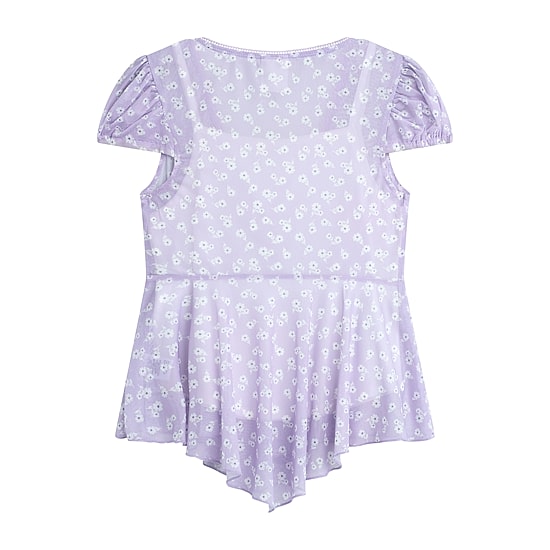 Self Esteem Big Kid Girls V Neck Short Sleeve Blouse