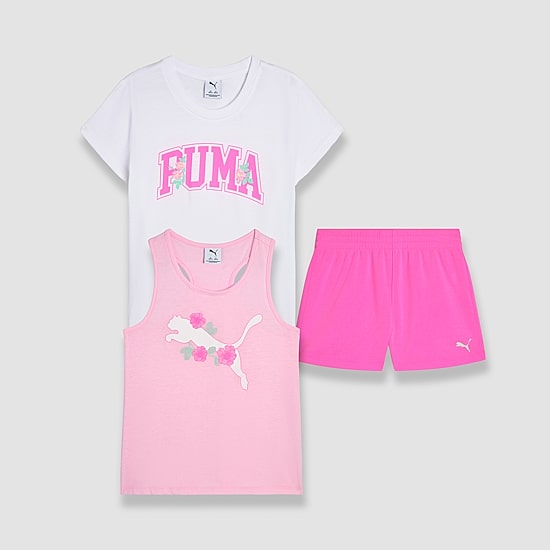 PUMA Big Kid Girls Jersey 3-pc. Short Set