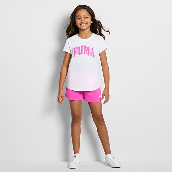 PUMA Big Kid Girls Jersey 3-pc. Short Set