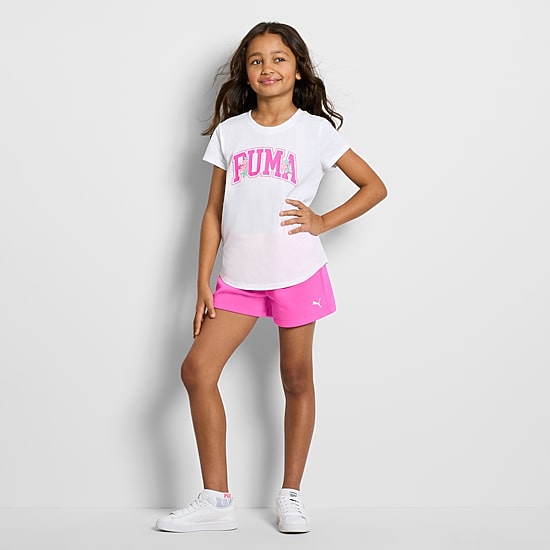 PUMA Big Kid Girls Jersey 3-pc. Short Set