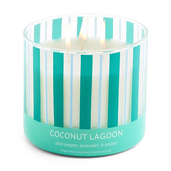 Distant Lands 14oz Coconut Lagoon 3-Wick Scented Jar Candle