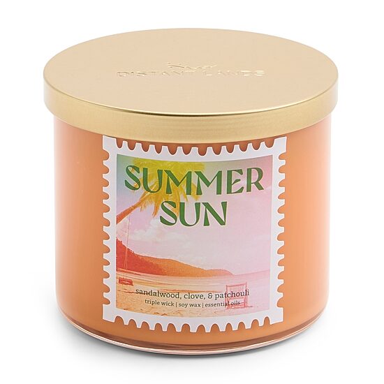 Distant Lands 14oz Summer Sun 3-Wick Scented Jar Candle