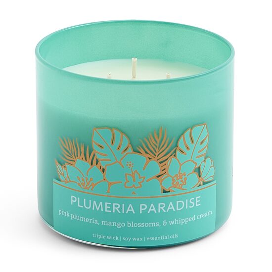 Distant Lands 14oz Plumeria Paradise 3-Wick Scented Jar Candle