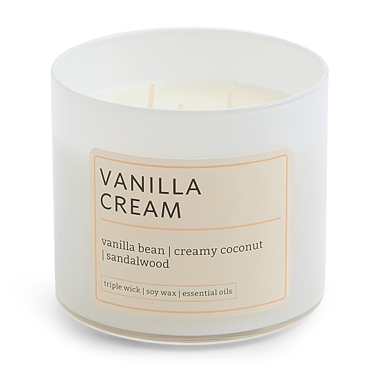 Distant Lands 14oz Vanilla Cream 3-Wick Scented Jar Candle