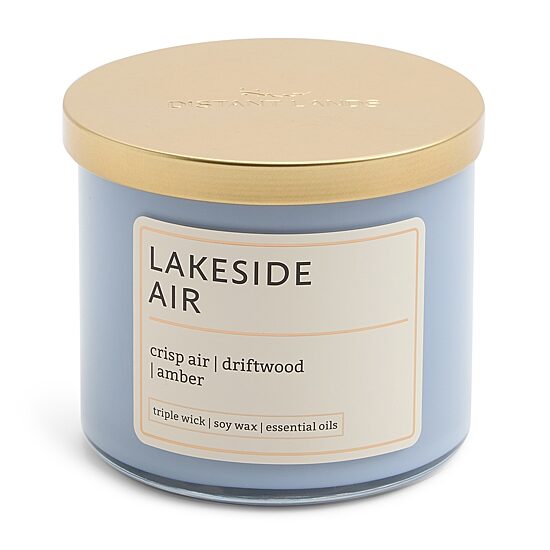 Distant Lands 14oz Lakeside Air 3-Wick Scented Jar Candle
