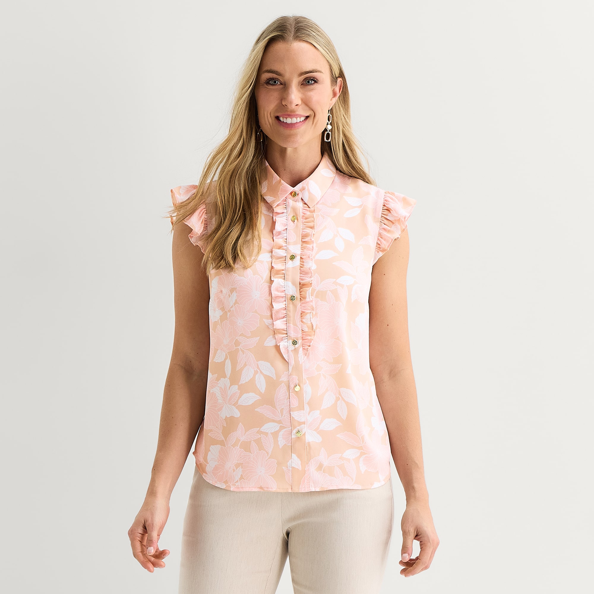 Liz Claiborne Womens Sleeveless Blouse