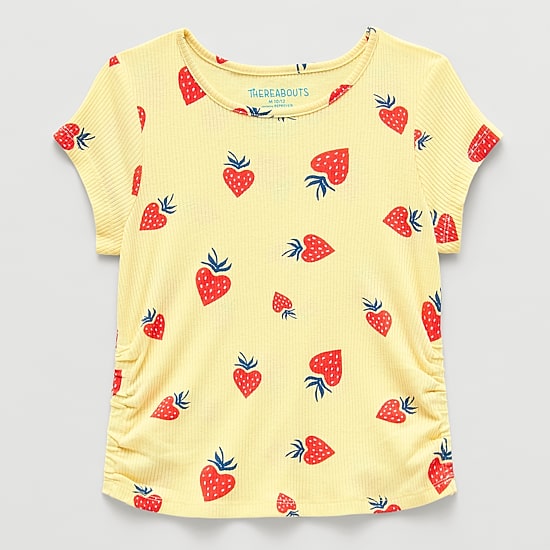 Thereabouts Little & Big Kid Girls Round Neck Short Sleeve T-Shirt