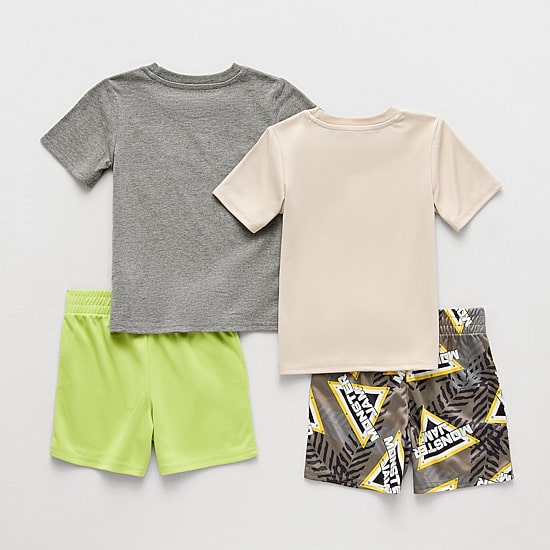 Toddler Boys Monster Jam Jersey 4-pc. Short Set