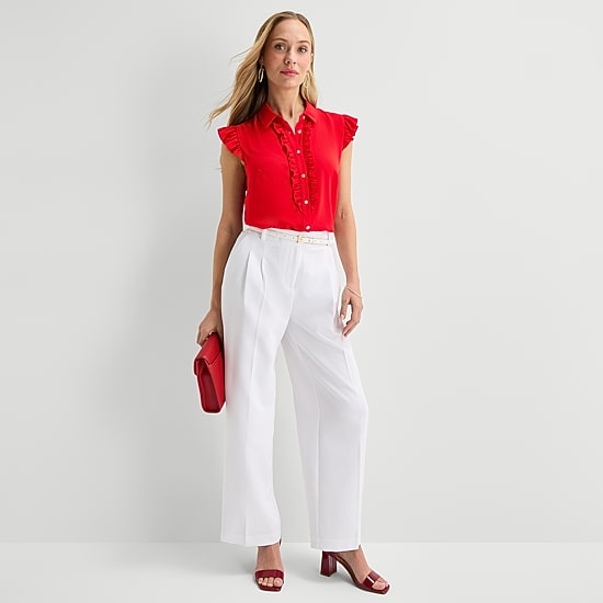 Liz Claiborne Womens Sleeveless Blouse