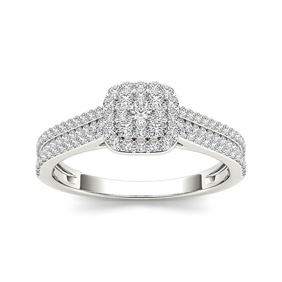 ½ CT.T.W. 10K White Gold Engagement Ring