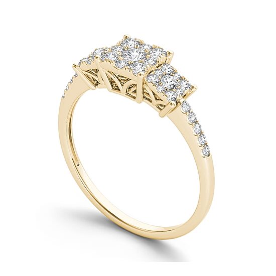 1/2 CT.T.W. Natural Diamond 10K Yellow Gold Engagement Ring