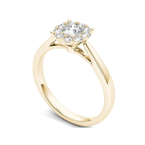 1/2 CT.T.W. Natural Diamond 10K Yellow Gold Engagement Ring