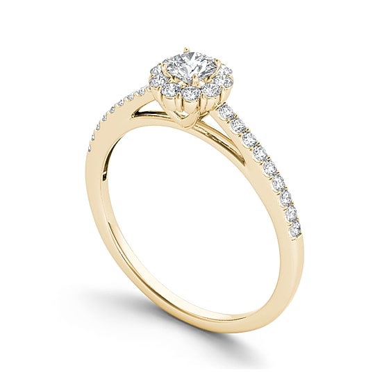 1/2 CT.T.W. Natural Diamond 10K Yellow Gold Engagement Ring