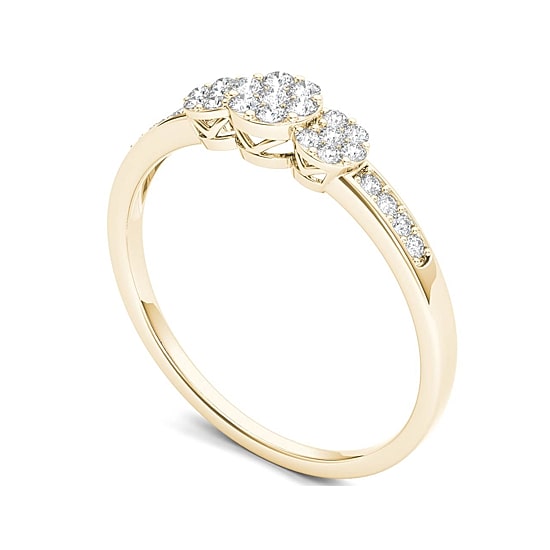 1/5 CT.T.W. Natural Diamond 10K Yellow Gold Engagement Ring