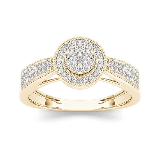 1/4 CT.T.W. Natural Diamond 10K Yellow Gold Engagement Ring