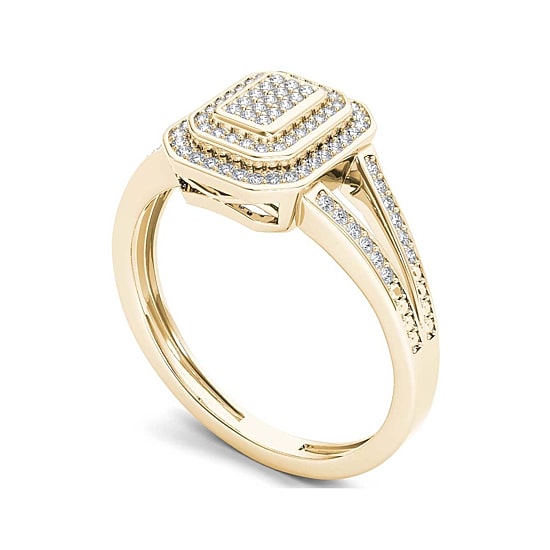1/4 CT.T.W. Natural Diamond 10K Yellow Gold Engagement Ring