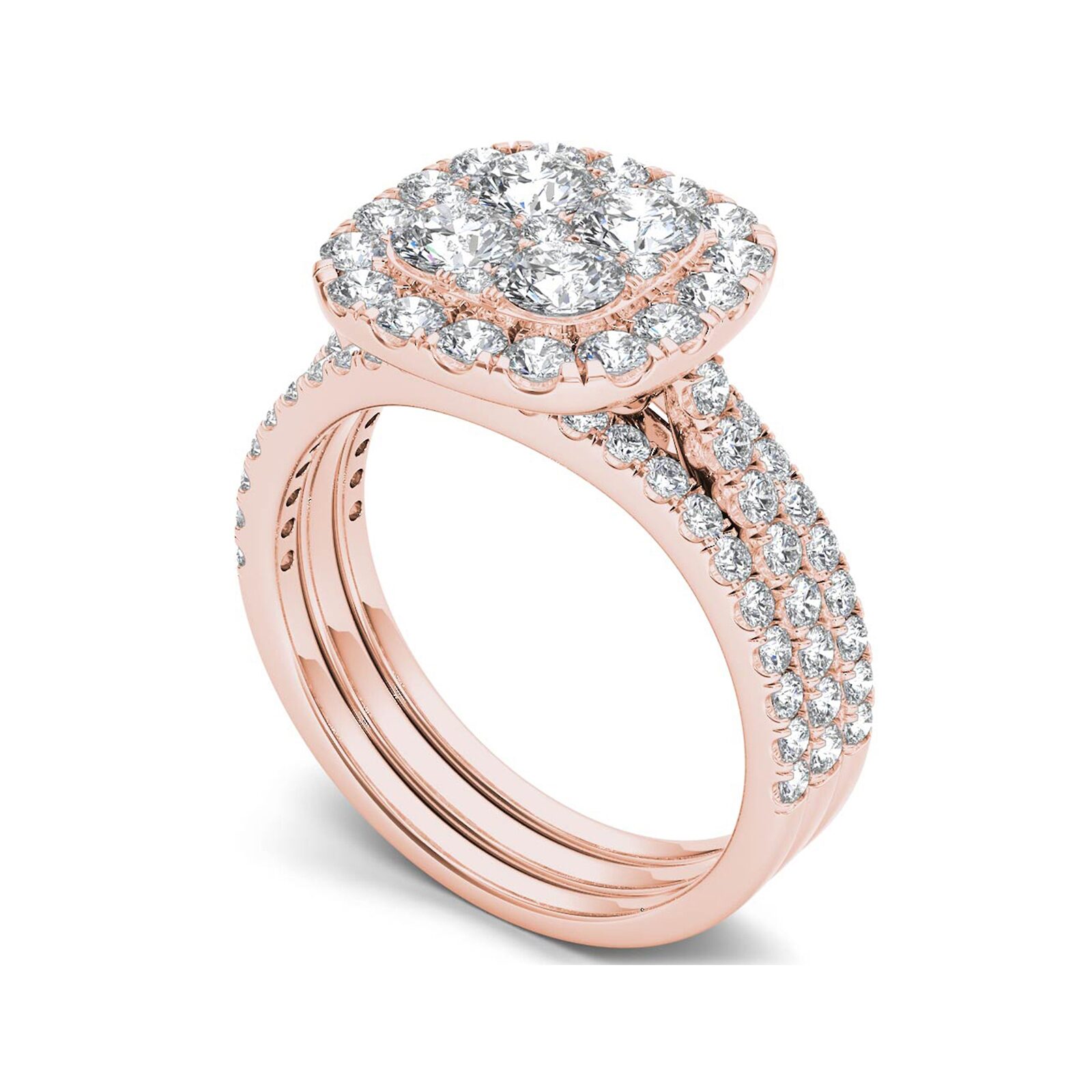 2 CT.T.W. Natural Diamond 14K Yellow Gold Bridal Set