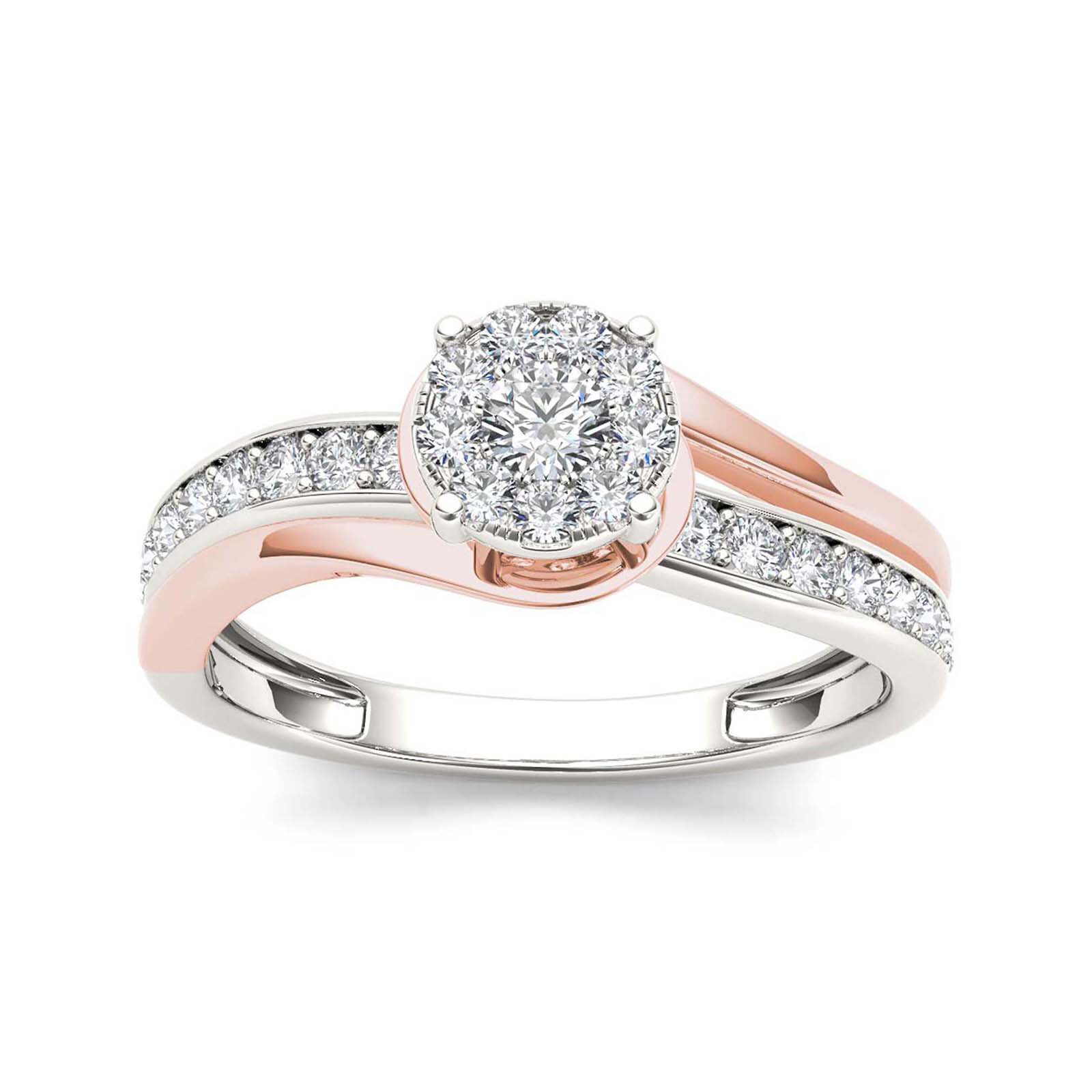 3 CT.T.W. Natural Diamond 10K Two-Tone Gold Engagement Ring