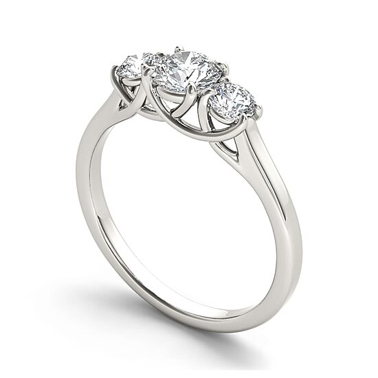 1 1/4 CT.T.W. Natural Diamond 14K Yellow Gold 3-Stone Engagement Ring