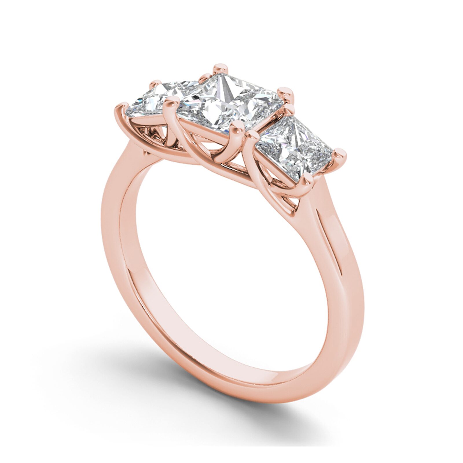 2 CT.T.W. Natural Diamond 14K White Gold 3-Stone Engagement Ring