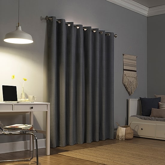 Sun Zero Duran Grommet Top Energy Saving 100% Blackout Single Curtain Panel