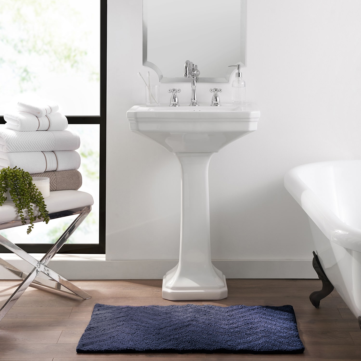Fieldcrest Luxury Sculpted Reversible Bath Rug