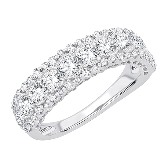 Womens 1 1/2 CT. T.W. Natural White Diamond 10K Gold Anniversary Band