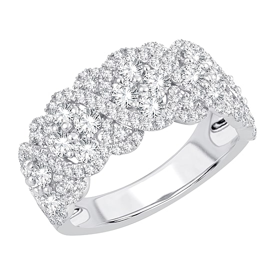 Womens 1 3/4 CT. T.W. Natural White Diamond 10K Gold Anniversary Band