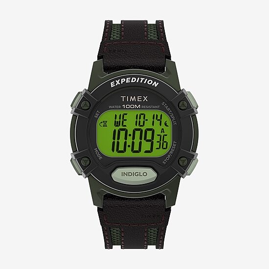 Timex Mens Brown Leather Strap Watch Tw4b24400jt