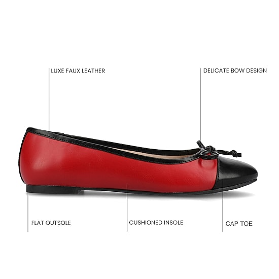 Journee Collection Kaiah Womens Cap Closed Toe Ballet Flats