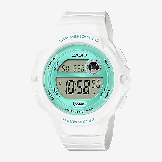 Casio Womens Digital White Strap Watch Lws1200h-7a3v