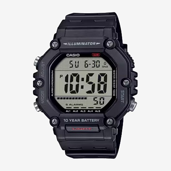 Casio Mens Digital Black Strap Watch Ae1600h-1av