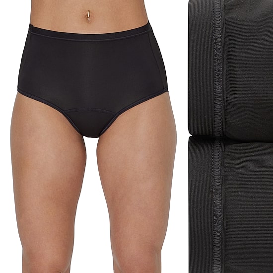 Hanes Womens Period + Leak Resistant 2 Pack Brief Panty 40mmcp
