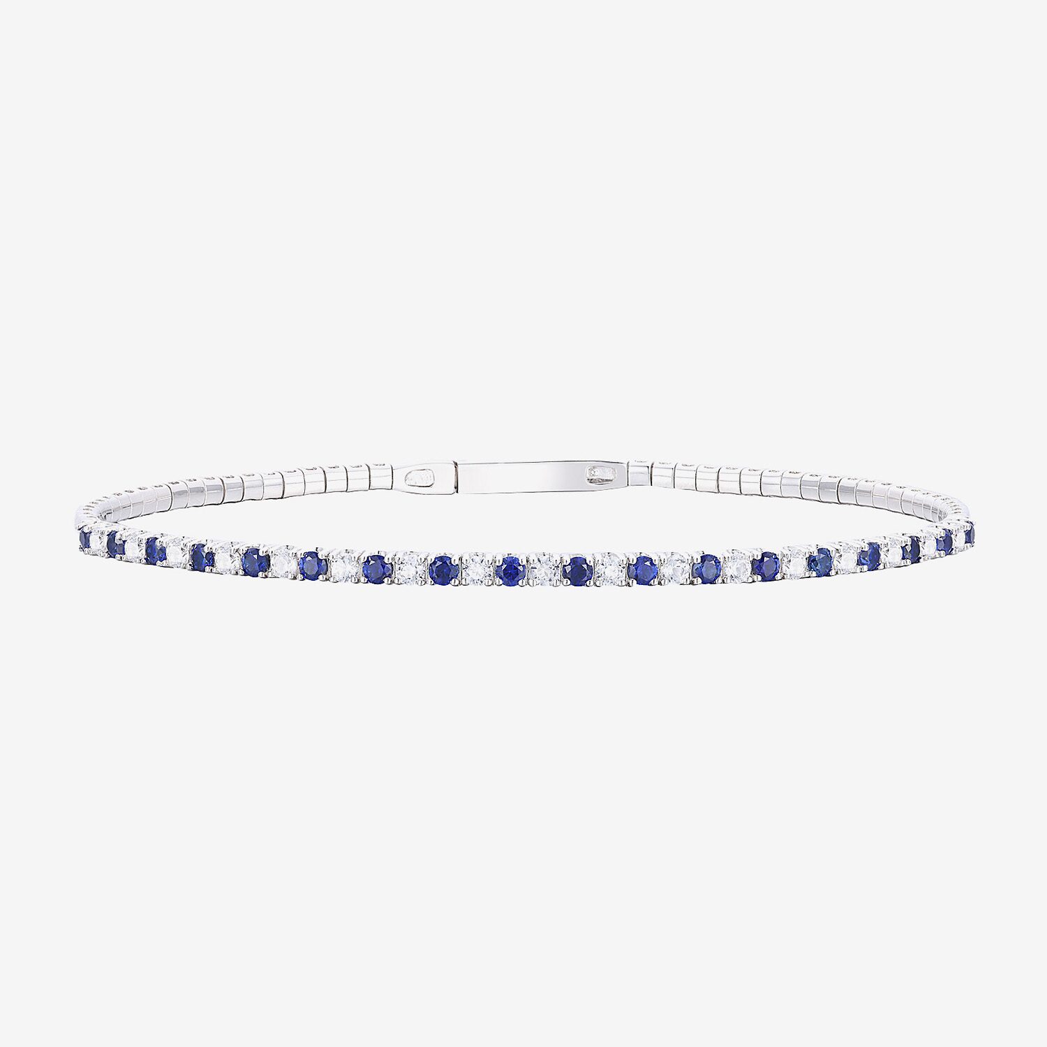 Gemstone 14K Gold Over Silver Sterling Bangle Bracelet