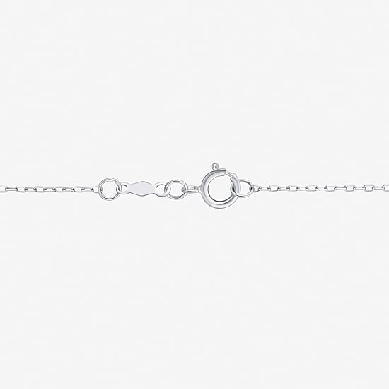 "Mom" Womens 1/4 CT. T.W. Lab Grown White Diamond Sterling Silver Heart 18 Inch Pendant Necklace