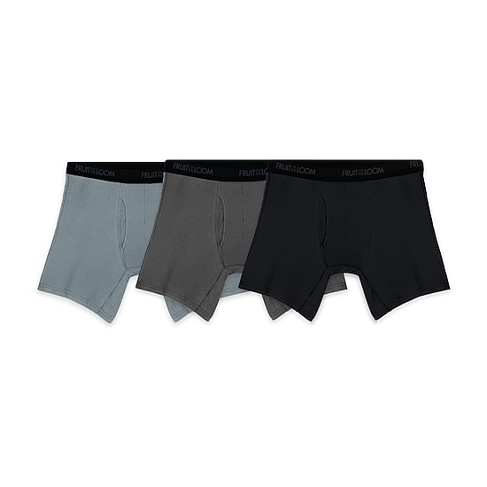 Fruit of the Loom Premium Cotton Stretch Mens 3 Pack Support Pouch Boxer Briefs 3jcsbb76