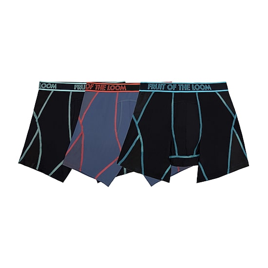 Fruit of the Loom Premium 360 Stretch Max Flex Zones Mens 3 Pack Support Pouch Boxer Briefs Stj3mf1