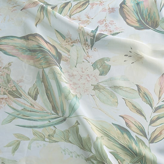 Liz Claiborne Lisette Printed Grommet Top Sheer Single Curtain Panel