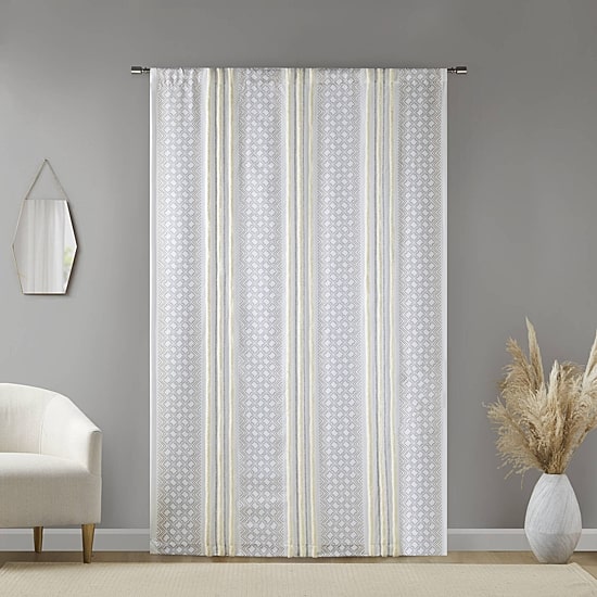 INK+IVY Cora Rod Pocket Back Tab Light-Filtering Set of 2 Curtain Panel
