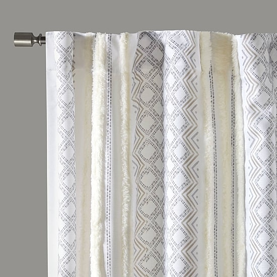 INK+IVY Cora Rod Pocket Back Tab Light-Filtering Set of 2 Curtain Panel