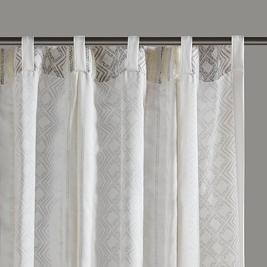 INK+IVY Cora Rod Pocket Back Tab Light-Filtering Set of 2 Curtain Panel