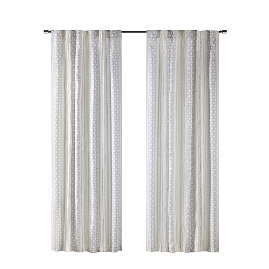 INK+IVY Cora Rod Pocket Back Tab Light-Filtering Set of 2 Curtain Panel