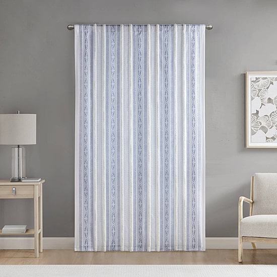 Madison Park Isabella Rod Pocket Back Tab Light-Filtering Single Curtain Panel