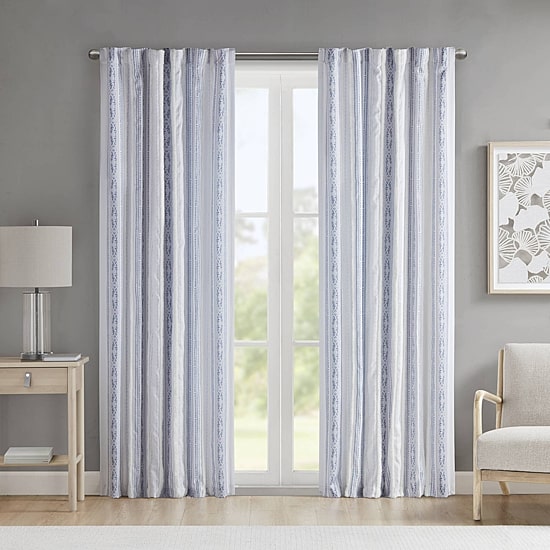 Madison Park Isabella Rod Pocket Back Tab Light-Filtering Single Curtain Panel