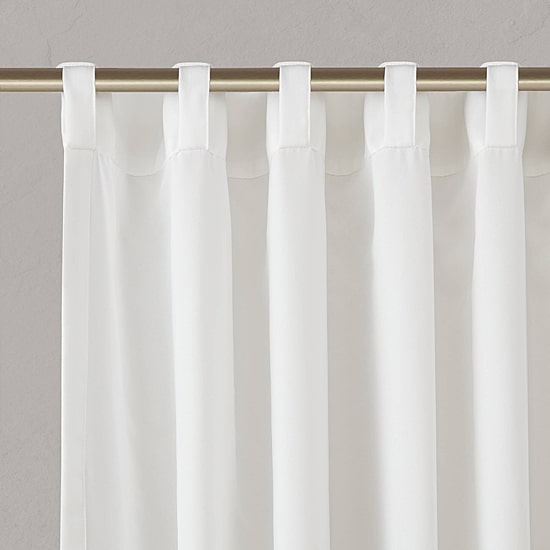 Madison Park Lexus Rod Pocket Back Tab Light-Filtering Set of 2 Curtain Panel
