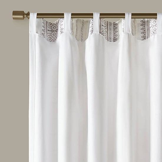 Madison Park Naomi Rod Pocket Back Tab Light-Filtering Single Curtain Panel