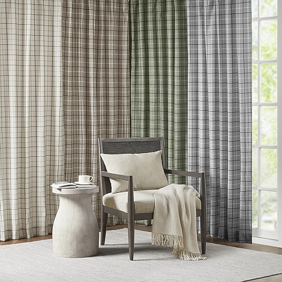 Madison Park Salford Rod Pocket Light-Filtering Single Curtain Panel